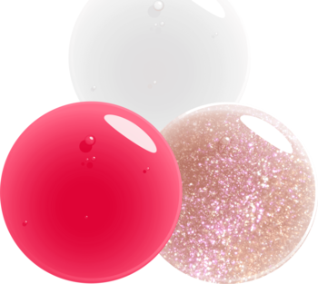 NYX Fat Oil Lip Drip Trio: trzy lśniące krople błyszczyka – bezbarwny, różowy i beżowy z drobinkami.