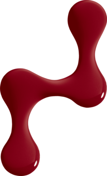 Ciemnoczerwona, błyszcząca plama płynnego błyszczyka NYX o falistym kształcie, symbolizująca intensywny kolor i lśniącą teksturę.