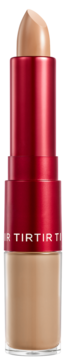 TIRTIR Glide & Hide Blurring Concealer 7N, dwustronny korektor w beżowym sztyfcie i płynie, czerwone opakowanie.