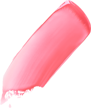 Rimmel Jelly Crush tint do ust i policzków, koralowo-różowy żelowy swatch na przezroczystym tle.