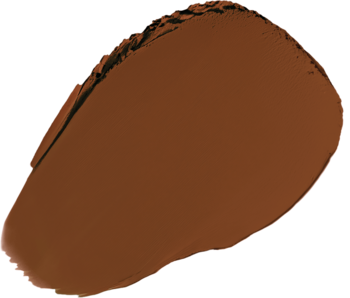 Ciemnobrązowa smuga aksamitnego, kremowo-pudrowego bronzera i cienia do powiek o matowym wykończeniu.