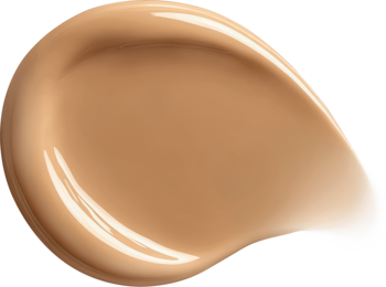 Bourjois Healthy Mix podkład nawilżający. Zbliżenie na beżowy, kremowy swatch z połyskującym wykończeniem.