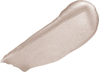 Miss Sporty Frozen Diamonds cień w płynie. Rozświetlający, perłowo-beżowy swatch na czarnym tle.