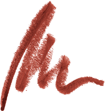 Miss Sporty Naturally Perfect Serum Lip Liner, próbka koloru brązowo-czerwonej konturówki na czarnym tle.