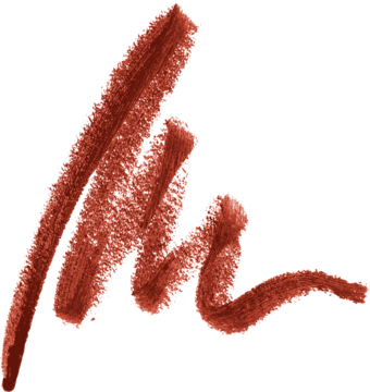 Miss Sporty Naturally Perfect Serum Lip Liner, kremowy, ceglasty swatch na czarnym tle, ukazuje odżywczy kolor.