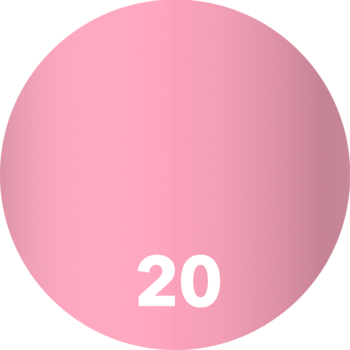 Różowy błyszczyk Diamond Glow, numer 20, powiększający usta, zbliżenie na okrągły swatch.