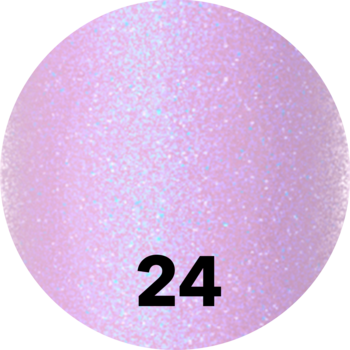 Jasnoróżowy, brokatowy wzornik błyszczyka Diamond Glow, kolor 24, imitujący blask tafli wody.