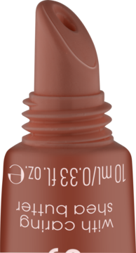 Zbliżenie aplikatora Essence the super peptide glossy lip treatment 06 Plumfection, widoczne gwinty i pojemnosć 10ml.