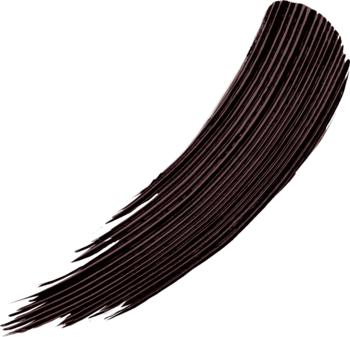 Brązowa smuga tuszu L'Oréal Paris Panorama, prezentująca gęstą konsystencję i panoramiczną objętość.