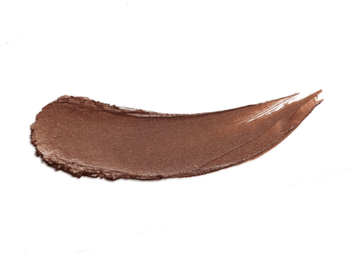 L'Oréal Paris Lumi Le Bronze, kremowy bronzer w odcieniu ciepłego brązu. Swatch z rozproszonym, świetlistym blaskiem.
