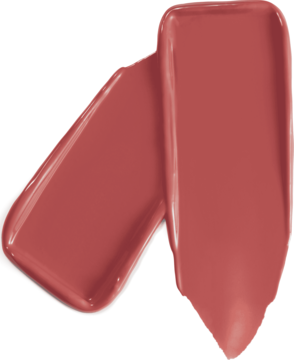 Dwa kremowe smugi szminki Maybelline w odcieniu brudnego różu, ukazujące satynowe wykończenie produktu.