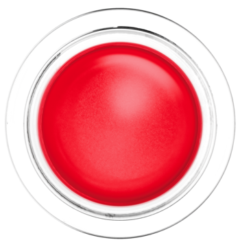 Róż do policzków Cloudtopia Maybelline New York, puszysty, czerwony w okrągłym, białym opakowaniu, widok z góry.