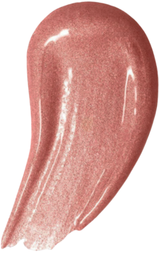 Rozmazany swatch błyszczyka Pastel Plump Up Loverdose w odcieniu brudnego różu z metalicznym połyskiem.