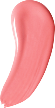 Błyszcząca smuga koralowo-różowego błyszczyka Pastel Plump Up Cotton Candy, próbka koloru o wysokim połysku.