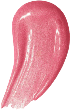 Różowy, połyskliwy swatch nawilżającego błyszczyka Pastel Plump Up 206 Chic. Gładka smuga.