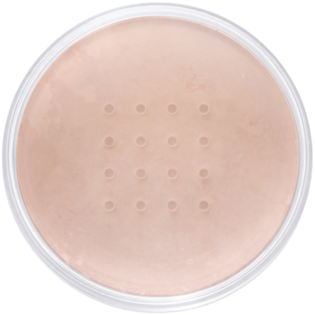 Puder Sypki Light, matujący, widok z góry. Jasny, beżowy puder z perforowaną kratką.