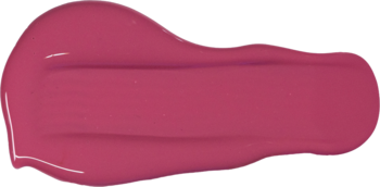 Próbka ciemnoróżowej pomadki kolagenowej Tuli Labs, gładka, z kremowym wykończeniem i delikatnym połyskiem.