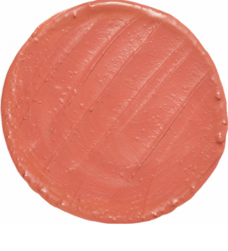 Próbka różu w płynie Avon Sunset Carnation. Ciepły, brzoskwiniowy odcień o świetlistym, matowym wykończeniu.