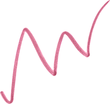 Próbka koloru: intensywna, różowa, falista linia atramentu z Rimmel Thrill Seeker Lip Ink Pen.