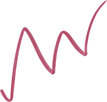 Czerwono-różowa falista linia na czarnym tle, grafika Rimmel Thrill Seeker Lip Ink Pen symbolizująca precyzję.