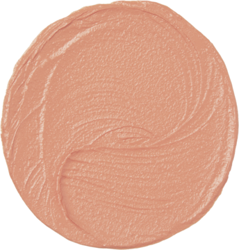 Okrągły swatch różu w sztyfcie I’m Meme I’m Multi Stick Blusher Blurry Nude, kremowy, brzoskwiniowy odcień z widoczną teksturą.