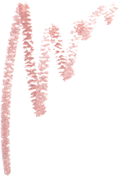 I'm Meme Stick Shadow Shimmer Pink Charm: błyszcząca, pofalowana kreska różowego cienia na jasnym tle.