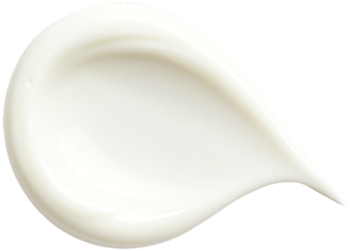 Duża kremowa kropla balsamu brązującego Veoli Botanica Here Comes The Sun, ukazująca jego gładką teksturę.