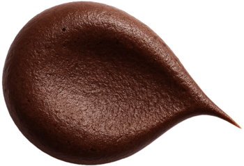 Puszysty swatch brązowej pianki samoopalającej Veoli Botanica Amber Crush, o gładkiej, karmelowej konsystencji.