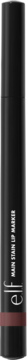 Ciemnoszary płynny mat do ust w cylindrycznej tubce z brązowym paskiem u dołu. Widok z przodu, napis 'LIP MATTE'.