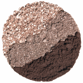 Kaja Beauty Bento Cold Brew Einspänner, okrągłe trio cieni: beżowy, brązowy i ciemny brąz o różnej teksturze pudru.