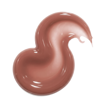 Próbka błyszczyka GUILTY PLEASURES, soczysty odcień nude-rose, widoczna gładka, lśniąca tekstura.