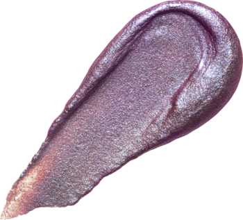 Shimmer Shock, płynny cień do powiek. Holograficzny fioletowy błysk. Kremowa smuga z metalicznym wykończeniem.