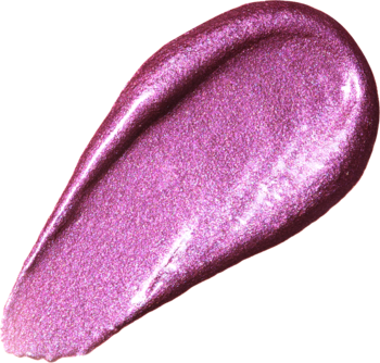 Shimmer Shock błyszczące cienie w płynie, fioletowa, podłużna smuga z intensywnym brokatowym połyskiem.