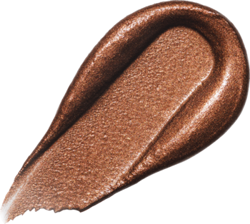 Shimmer Shock płynny cień do powiek, miedziany, metaliczny swatch z refleksami, widok z bliska.
