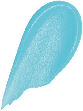 Jasnoniebieska, świetlista plama o kształcie łzy lub pociągnięcia pędzlem na czarnym tle.