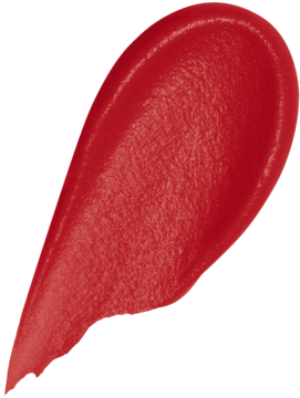 Matujący balsam do ust NYX The Simpsons Rebel Red, gęsta kropla w intensywnym, matowym odcieniu czerwieni.