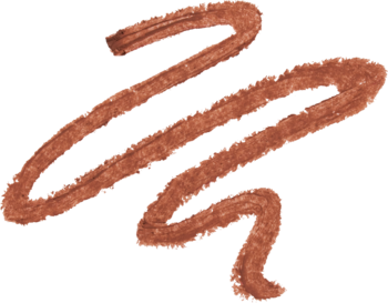 Brązowy swatch peptydowej konturówki do ust Blur Lip Shaper, kremowa, rozmyta linia na czerni.