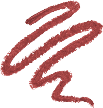 Przygaszony, rdzawo-różowy swatch peptydowej konturówki do ust z efektem blur, o miękkiej teksturze.