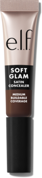 e.l.f. Soft Glam Satin Concealer Rich Neutral w beżowo-czarnej tubce, średnie krycie.