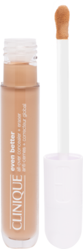 Beżowy korektor Clinique Even Better All-Over Concealer w otwartym flakonie z białym aplikatorem.