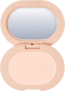 Otwarty puder Powder Pops Instant Blur Setting Powder w beżowym kompakcie, widoczny puder Lace z wytłoczonym wzorem R.