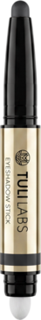 Czarno-złoty TULI LABS eyeshadow stick z aplikatorem, idealny do opadających powiek, widok z przodu.