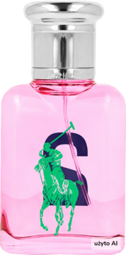 Różowa woda toaletowa Ralph Lauren The Big Pony 2 Pink, flakon z zielonym logo i cyfrą 2, widok z przodu.