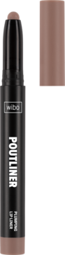 Wibo Poutliner, powiększająca konturówka do ust, kolor nude, otwarta z widocznym rysikiem i nakrętką.