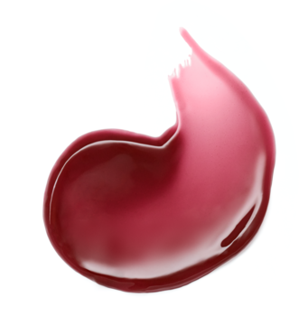 Smuga błyszczącego balsamu essence milky GLAZED 06 Cherry on Top, głęboka wiśniowa czerwień z mlecznym połyskiem.