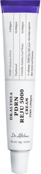 Biała tubka kremu Dr.Althea PDRN Reju 5000 Cream 5000 ppm, z przodu etykieta z tekstem.