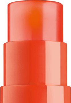 Zbliżenie na pomarańczowy róż w sztyfcie Artdeco Gel.ly Blush Stick, gładki, żelowy aplikator.