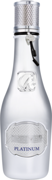 Riiffs Prive Platinium Silver 100ml, męski zapach. Srebrna butelka z teksturowaną nakrętką i napisem PLATINUM, widok z przodu.