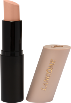 Beżowy podkład w sztyfcie Lancôme Teint Idole Shape Stick z otwartą końcówką, do korektora i modelowania twarzy.