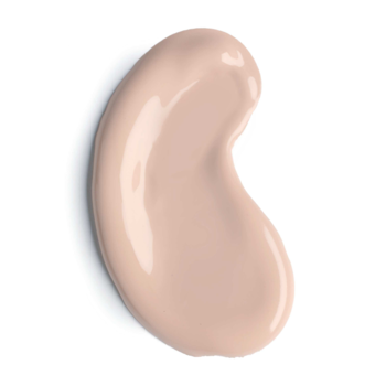 Próbka rozświetlającego podkładu Artdeco Light Luminous Foundation, neutralny jasny beż, na białym tle.